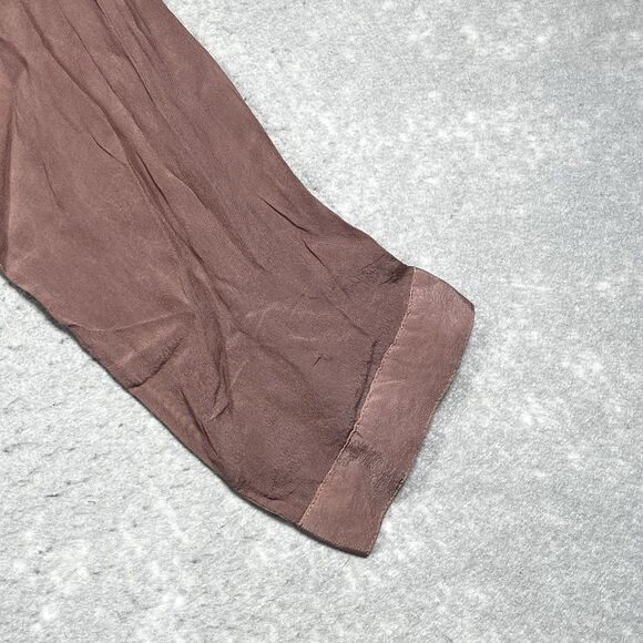 Kyla Seo Embroidered Women's Blouse - Purple/Brown. Mauve. Size Medium - Picture 6 of 13